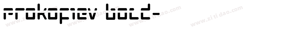 Prokofiev Bold字体转换